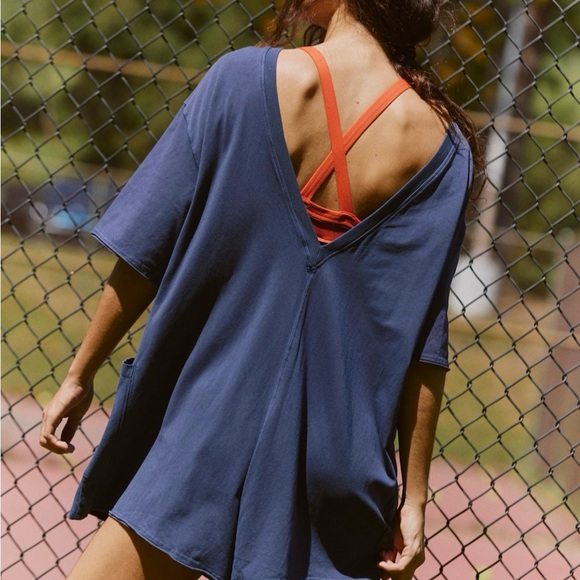 NWOT Free People Movement Hot Shot Tee Romper - Picture 1 of 8